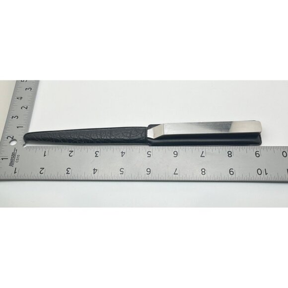 Vintage KRXK AM Radio Letter Opener Rexburg ID with Leather Cover Stainless Stee - Picture 2 of 6